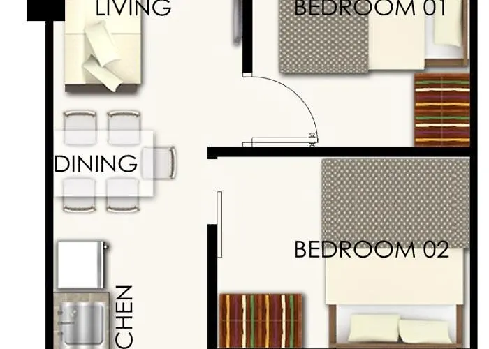 Apartment Casa Aria At Smdc Charm Residences - No Parking *